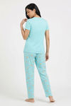 Zivame Farm Lore Knit Cotton Pyjama Set - Island Paradise — thumbnail 3